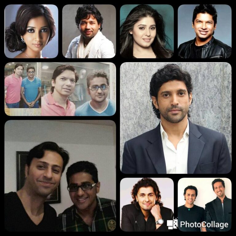 Raj Konar of Imprint Film with Shaan and Salim Sulaiman for the project 2611National Anthem